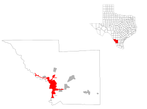 Localizare în comitatul Webb, SUA