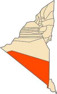 Location of Timiaouine commune within Adrar Province