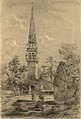 L'église de Plouédern (dessin de Léon Gaucherel).