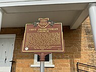 Historical marker of West Union Presbyterian Church