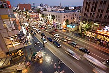 Hollywood Boulevard, pris depuis le théâtre Dolby.