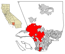 Poloha mesta v rámci štátu (vľavo) a okresu (vpravo)