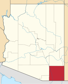 Разположение на окръга в Аризона