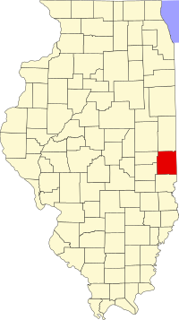 Locatie van Edgar County in Illinois