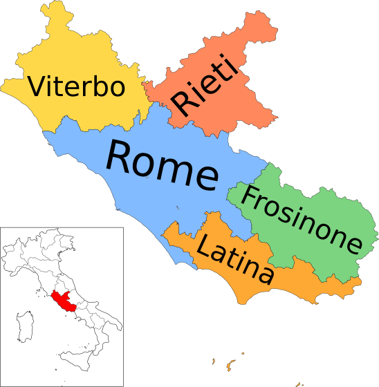 Map of Lazio