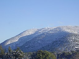 Snö på berget Meron