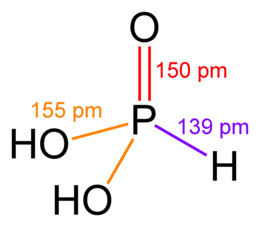 formula di struttura dell'acido fosfonico
