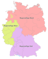 3 Regionalliga-Staffeln von 2008/09 bis 2011/12