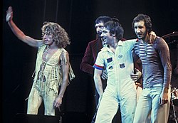 The Who, 1975. Zľava Roger Daltrey, John Entwistle, Keith Moon, Pete Townshend.