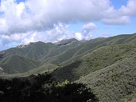 Vienas iš daugelio masyvo dalių – Šv. Inesos kalnai Kalifornijoje
