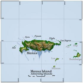 Carte topographique de Manus et des autres îles de l'Amirauté.