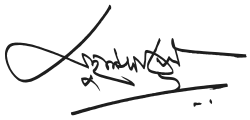Muhammad Yunusʼ signatur