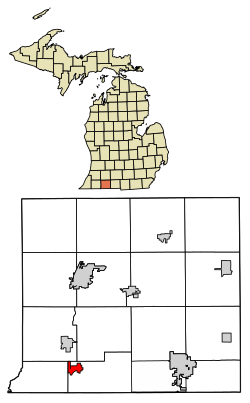 Location of White Pigeon, Michigan