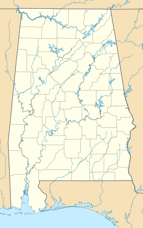 voir sur la carte d’Alabama