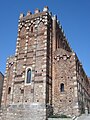 Apse exterior of Norman church of Santi Pietro e Paolo d'Agrò, Casalvecchio Siculo, Sicily