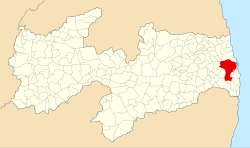 Localização de Santa Rita na Paraíba