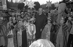 Chanteurs à l'étoile reçus par le président fédéral allemand Karl Carstens en 1982