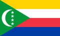 Bandeira das Comores (2002): crescente e quatro estrelas (representando quatro ilhas)