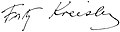Fritz Kreisler aláírása