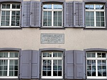 Geburtshaus von Carl Spitteler (1845–1924), an der Kasernenstrasse 22 in Liestal, Basel-Land, Schweiz. Standort 47°28'57.1"N 7°44'14.2"E