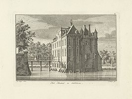 Kasteel te Gellicum, door Caspar Jacobsz. Philips (eind 18e eeuw)