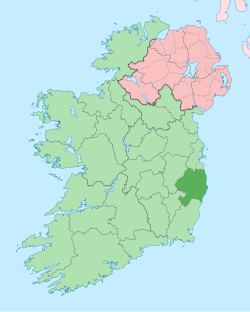 Location of Coonty Wicklow