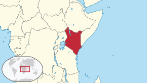 Kart over Republikken Kenya