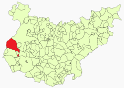 Location of the Olivenza/Olivença territory in the Portuguese-Spanish border