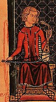 Мініатюра Cantigas de Santa Maria d'Alfons X el Savi. Музикант грає на ребеку (ребабі) у південноєвропейській манері