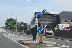 The N17 road passes through Curry