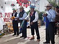 Los pastores adorando al Santo Niño Dios