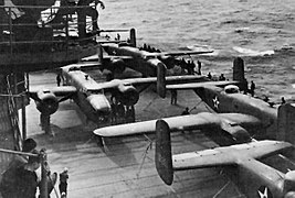 B-25 Mitchells aboard USS Hornet