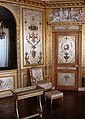 El boudoir de la reina (1786) en Fontainebleau, diseñado por Pierre Rousseau para la reina María Antonieta.