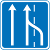 E16.2: Reduction of number of lanes with lane-change