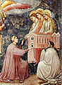Džoto di Bandono , "Pastarā tiesa", 14.gs., grupas portreta fragments — redzams donators, freska, Paduja, Arēnas kapela
