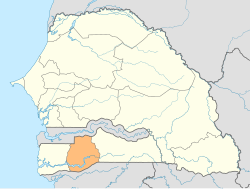 Location o Sédhiou in Senegal