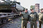 Sergei Shoigu (In the middle),who served as Minister of Defence until 2024,wearing an office uniform in EMR