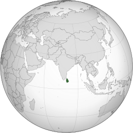 Розташування Шрі-Ланки