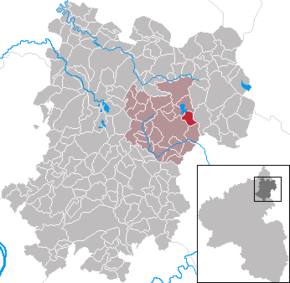 Poziția Winnen pe harta districtului Westerwaldkreis