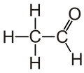 Структурна формула оцтового альдегіду