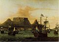 Image 39View of Table Bay with ships of the Dutch East India Company (VOC), c. 1683. (from History of South Africa)