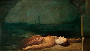 drowned woman on side of river