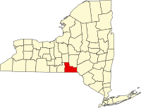 Locatie van Broome County in New York