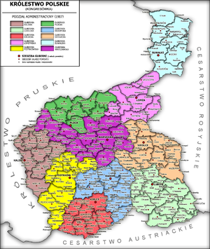 Administrative map of Poland