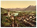 Blick von der Burg Richtung Thunersee um 1900