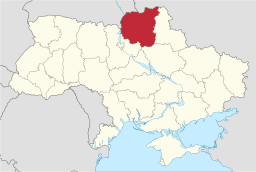 Tjernihiv oblasts läge i Ukraina.