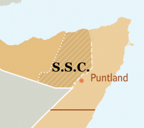 Poziția localității Puntland