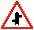 Staggered crossroads with first on left