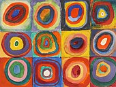Wassily Kandinsky, Hình vuông với vòng tròn đồng tâm (1913)