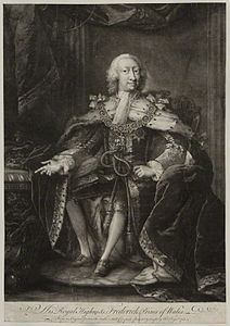 Portrait de Frederick, Prince of Wales (1707-1751), 1734 (publiée en 1741), National Portrait Gallery.